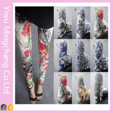 2016 Spring Large Size National Wind Printing Flowers Leggings